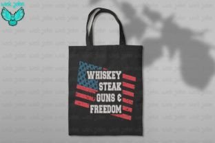 Whiskey Steak Guns Freedom Dia da Independência Design de Bordado Por wick john 3