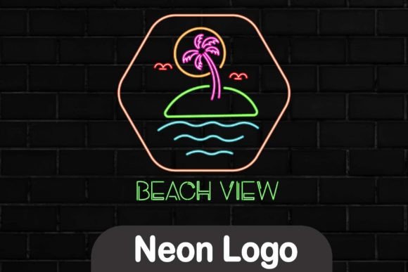 Vector Neon - Beach View Graphic Illustrations By studiogenic7