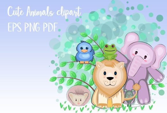Cute Animals, Friends in Adventure. Illustration Illustrations Imprimables Par EDDI