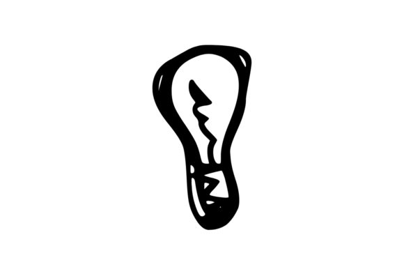 Lightbulb Doddle Graphic Icon Symbol Illustration Éléments Web Par GraphicsBam Fonts