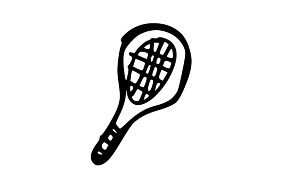 Sport Racket Doddle Graphic Icon Symbol Illustration Éléments Web Par GraphicsBam Fonts