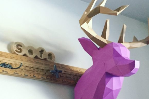 Deer Head Paper Sculpture Animales Manualidades SVG 3D Por Creative Fabrica Crafts