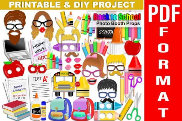 PRINTABLE Back to School Photo Props Graphic Crafts By paperart.bymc