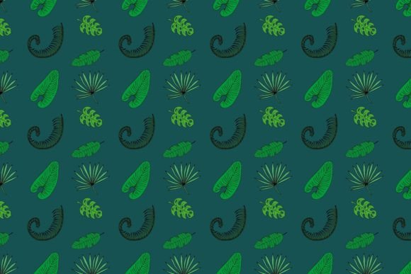 Tropical Leaves Graphic Patterns By Valentina Shchedrinova