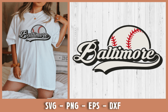 Baltimore Baseball, Retro Vintage Design Graphic Crafts By Matchi Studio