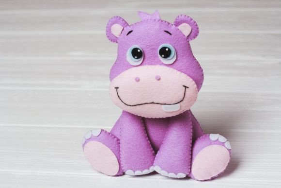 Felt Baby Hippo Graphic Sewing Patterns By mollistoys