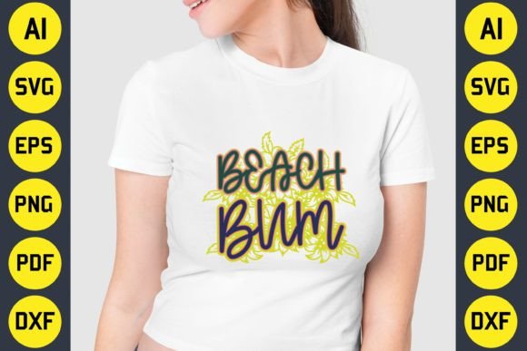 Beach Bum Sublimation T-Shirt Design Grafik T-shirt Designs Von Creative T-Shirts