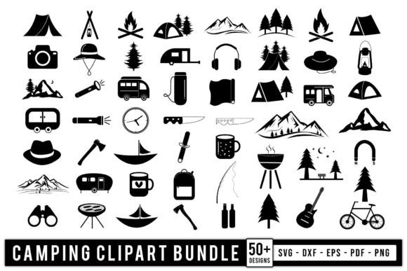 Camping Clipart Bundle Vol.2 Graphic Crafts By CraftlabSVG