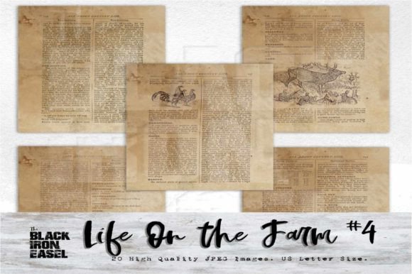 Life on the Farm Graphic Backgrounds By The Black Iron Easel