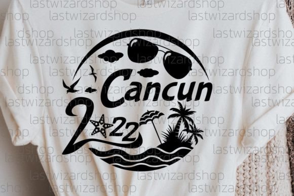 Cancun 2022 Svg, Beach Svg, Summer Illustration Artisanat Par Lastwizard Shop
