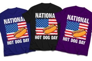 National Hot Dog Day - T Shirt Design Gráfico Modelos de Impressão Por GN Printable 2