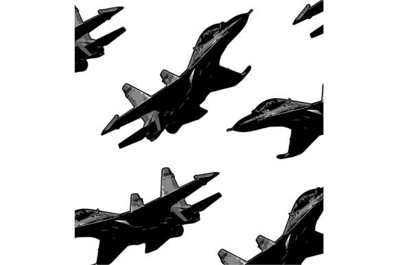 White Background Sukoi Fighter Plane Pat Illustration Illustrations Imprimables Par jellybox999