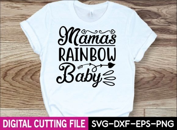 Mamas Rainbow Baby Svg Design Graphic Crafts By Design House