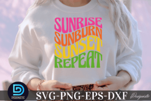 Sunrise Sunburn Sunset Repeat Illustration Artisanat Par Design's Dark 2