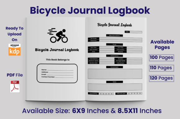 Bicycle Journal Logbook KDP Interior Grafika Wnętrza KDP Przez SNdesign