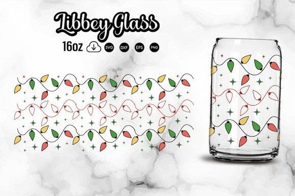 Christmas Lights Libbey Glass Svg Cut Graphic Crafts By Nigel Store