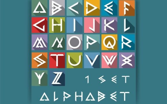 Laser/paper Cut Runes Alphabet a-Z Svg Grafik Plotterdateien Von mehide021