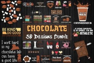 Chocolate Bundle SVG 30 Designs Gráfico Plantillas de Impresión Por Pecgine 1