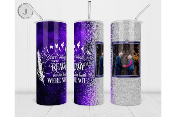 20oz Memorial Tumbler Wings Add Photo3 Graphic Crafts By join29design