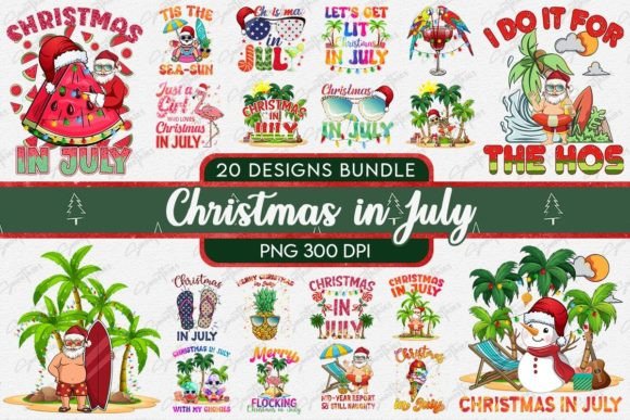 Best Christmas in July Design Bundle Graphic Crafts By Smoothies.art
