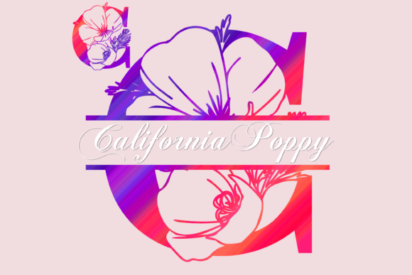 California Poppy Split Decorative Font By WADLEN