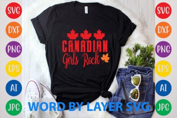 Canadian Girls Rock Graphic Crafts By svgdesigncreator