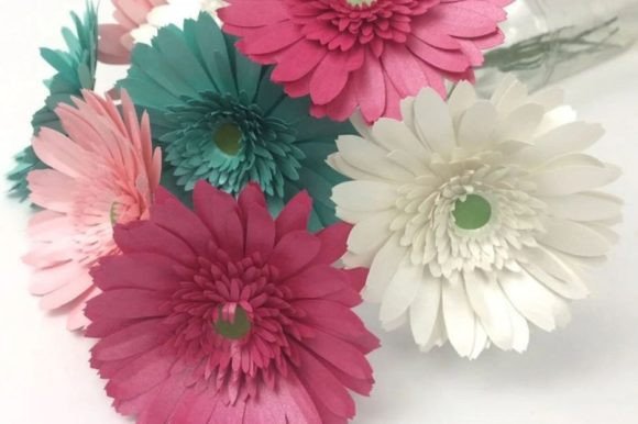 Gerbera Daisy Paper Flower Flowers 3D SVG Craft By Creative Fabrica Crafts