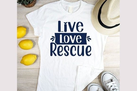 Dog SVG Design, Live Love Rescue Graphic Print Templates By Digital Gallery