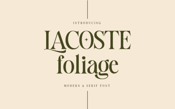Lacoste Foliage Serif Font By gatype