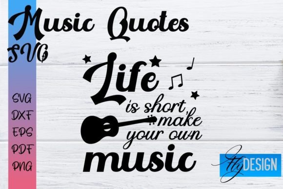 Music Quotes SVG | Funny Music Sayings Gráfico Artesanato Por flydesignsvg