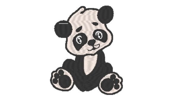 Cute Panda Baby Animals Embroidery Design By Love Embroidery