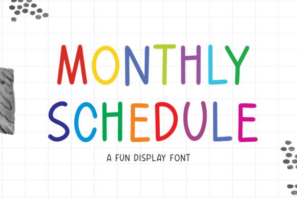 Monthly Schedule Script & Handwritten Font By QueenCraft