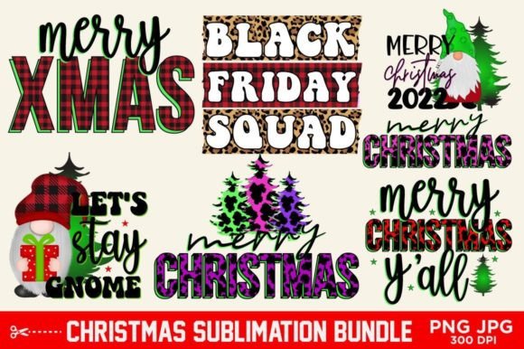 Christmas Sublimation Bundle Graphic Crafts By CraftArtStudio