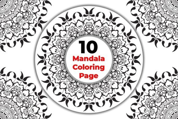 Decorative Monochrome Mandala Color Page Graphic Coloring Pages & Books Adults By zohuraakter524