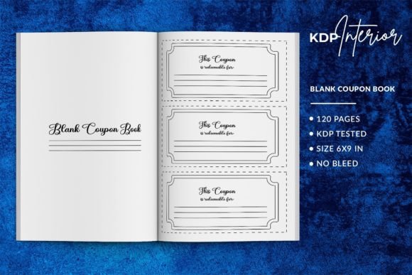 Blank Coupon Book Graphic KDP Interiors By Moriom