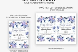 Baby Shower Invitation Template Floral Graphic Print Templates By MrxKing 4