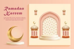 3d Ramadan Background Media Promotion Illustration Modèles pour les Réseaux Sociaux Par Morisons Art