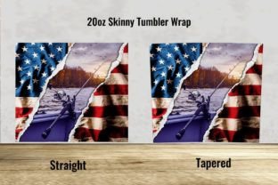 American Fishing Tumbler 20oz Graphic Print Templates By superdong_nu 2