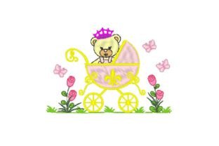 Bear in Stroller Teddy Bears Embroidery Design By Love Embroidery