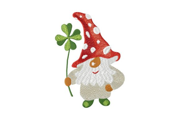 Funny Gnome Amanita Nursery Embroidery Design By EmbArt