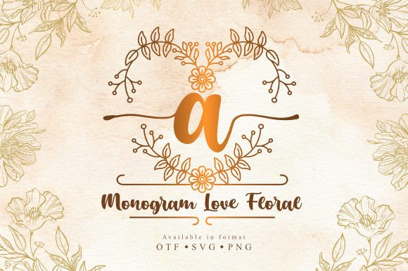 Monogram Love Floral Decorative Font By Monosimple