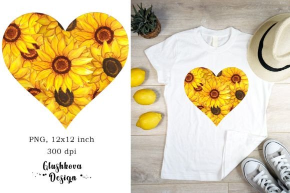 Sunflower Sublimation, Sunflower Clipart Afbeelding Crafts Door GlushkovaDesign