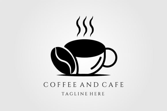 Coffee Linear Gráfico Logos Por RAY N RAC