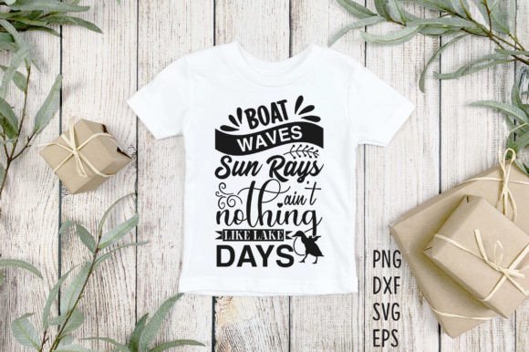 Boat Waves Sun Rays Ain't Nothing SVG Graphic Crafts By Crafthill260
