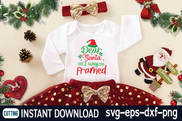 Dear Santa I Was Framed Svg Grafika Projekty Koszulek Przez SvgCuttingfile