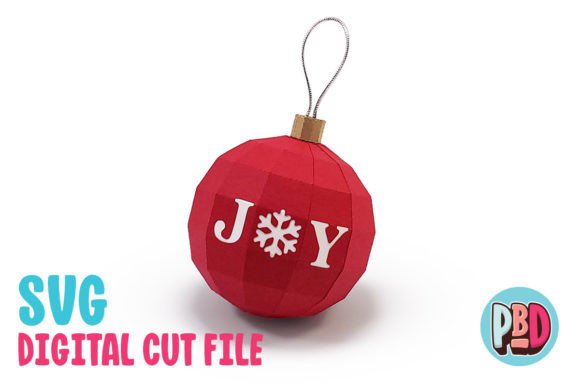 Joy Papercraft Christmas Ornament Graphic 3D Christmas By paperbeatsdynamite