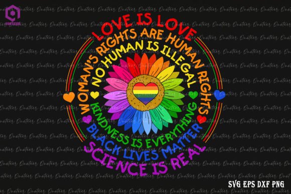 Black Lives Matter LGBT Pride Flower Graphic Crafts By Quoteer