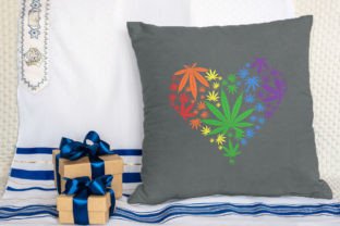 Marijuana Heart LGBT Weed Leaf Gay Pride Graphic Crafts By Quoteer 3