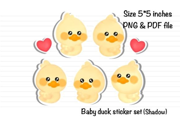 Baby Duck Sticker Graphic Illustrations By SPsweet