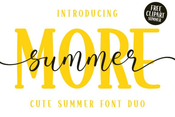 More Summer Duo Font Display Font Di Hoperative Design